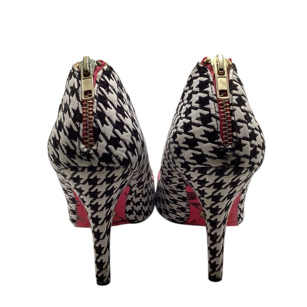 Betsey Johnson Taylr Black Houndstooth heels. Size 7.5 - Picture 6 of 13
